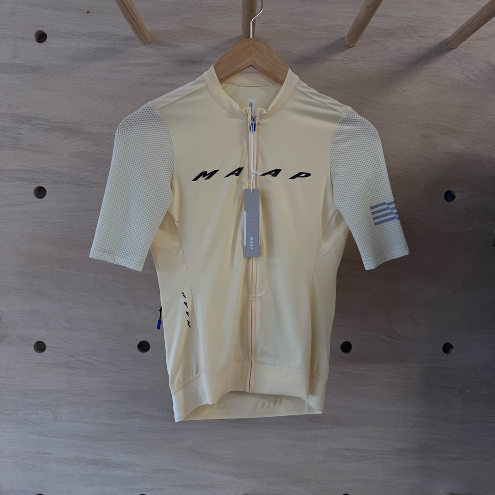 Women's Cream Cycling Jersey MAAP EVADE PRO BASE